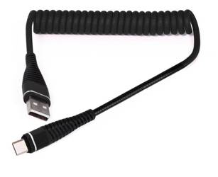 AM32 | Type-C 1M | Spiral USB cable for charging the phone | Quick Charge 3.0 2.4A