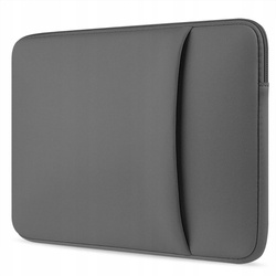 BR02 | Neoprene sleeve, 15.6 "laptop case | extra pocket | gray
