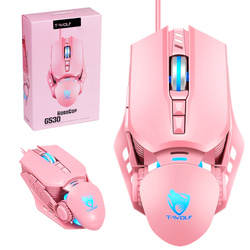 G530 | Pink gaming computer mouse, wired, optical, USB | RGB LED backlight | 1200-6400 DPI, 7 buttons