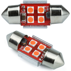 LED bulb C5W 4 SMD 3535 CAN BUS red