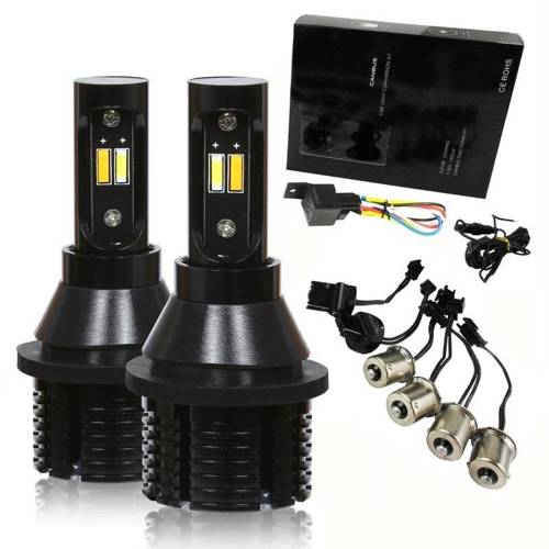 F2-ZES-12 | DRL with 2in1 indicator | Bulbs 12 SMD High Power SPM | Lights LED daytime | MACHINE