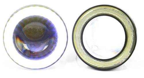LED 760 | 2 pcs - Fog lamp kit with built-in 'Rings Angel Eyes LED DRL | round  76 mm