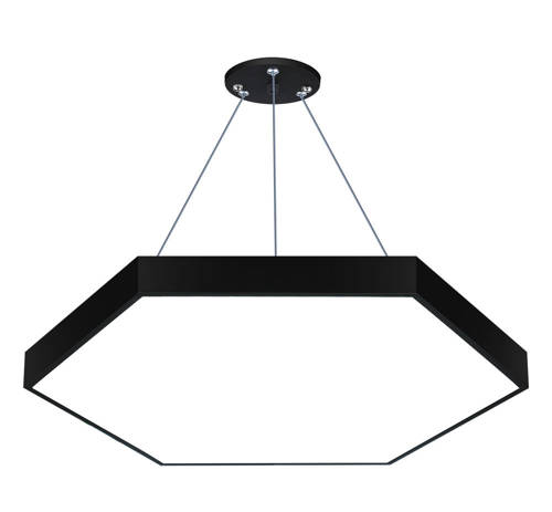 LPL-003 | Hanging LED ceiling lamp 80W | hexagon | aluminum | CCD not blinking | Φ80x6