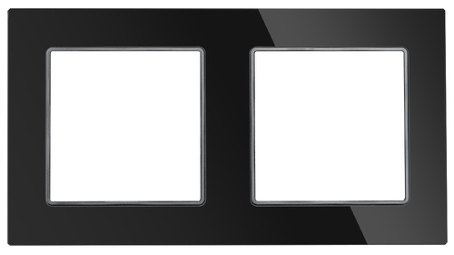 SC80-2 | Double frame for inserts F60 | Black tempered glass