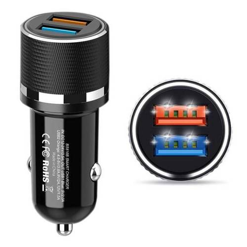 WC7W-Black | Car charger | compatible with Dash Charge and VOOC 4.0 and 3.0 standards