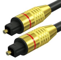 TS07-1.5-1.5M-Schwarz | Optisches Toslink-Kabel | GOLD - vergoldete Anschlüsse | Hauptquartier