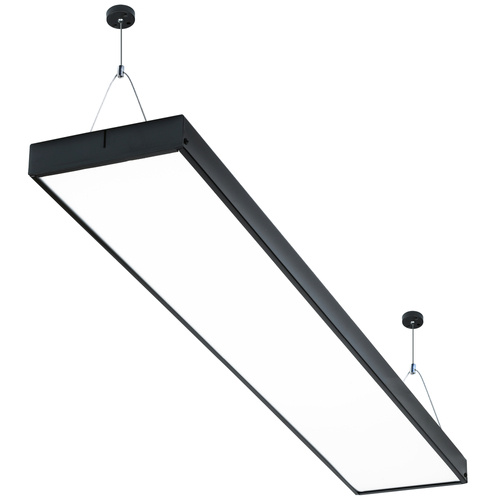 Lineare Pendelleuchte 120 cm | Büro schwarzes LED-Modul 40W | Lampenbreite 18 cm 