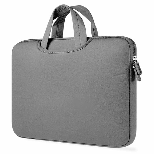 BR04 | Neoprén táska, 15,6&quot;-os laptop hüvely | fogantyúk, két oldalsó zseb | szürke