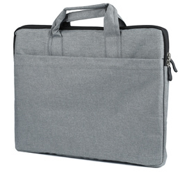 BR03 | Krepšys, 15,6 colio nešiojamojo kompiuterio rankovė | rankenos, petnešėlė, šoninė kišenė | pilka