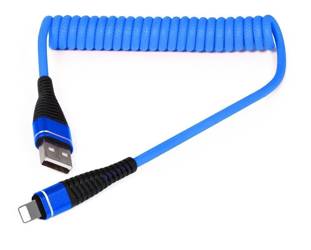 AM32 | Lightning 1M | Spiralny kabel USB do ładowania telefonu | Quick Charge 3.0 2.4A
