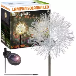 FLD-28-W | Kwiatek solarny | Ogrodowa lampa solarna LED Dmuchawiec | 68 cm, 600 mAh