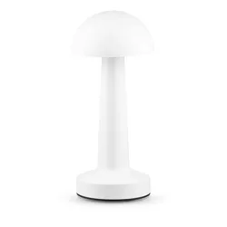 HJA11-WHITE | Bezprzewodowa lampka stołowa | Dotykowa lampka nocna z regulowaną barwą światła | Lampka GRZYBEK USB