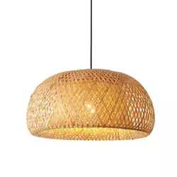 Naturalna lampa bambusowa | BOHO Pleciona | 38cm