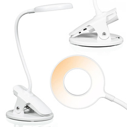Q5-2 | Lampka biurkowa, szkolna RING LED z klipsem do blatu  | Włącznik dotykowy