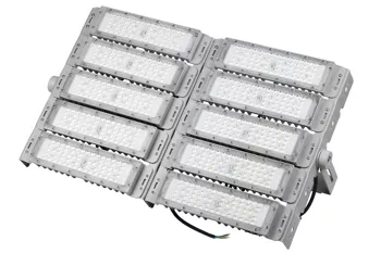 TMN-500W-SILVER | Profesjonalny halogen LED | Mocne oświetlenie  do hal sportowych, fabryk, domu |  Aluminiowa lampa | Naświetlacz z regulowanym uchwytem