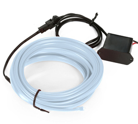 Zestaw El Wire Ice Blue 10M - Światłowód Ambient Light EL Wire z odzielnym inverterem 12V