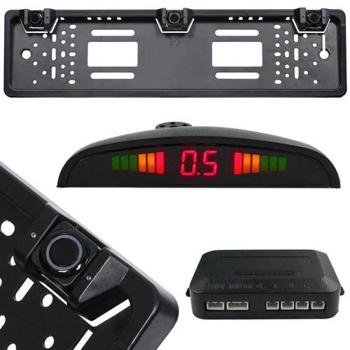 ADP-888-3 | Czujniki parkowania w ramce tablicy rejestracyjnej z wyświetlaczem LED oraz sygnałem akustycznym