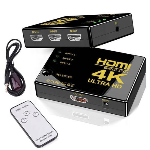 HD-4K | Aktywny rozdzielacz HDMI | 1.4b | 3D | 4K | Switch, splitter, rozgałęźnik