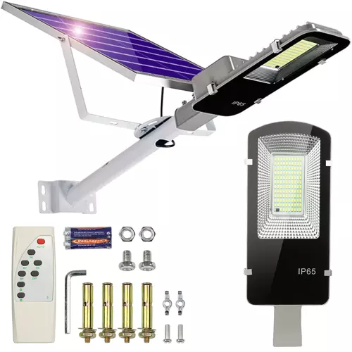 LDT-B118 | Uliczna latarnia, lampa solarna LED 800W | 8Ah, IP65, 118 LED SMD5730 | duży panel słoneczny 6V/12W | Pilot