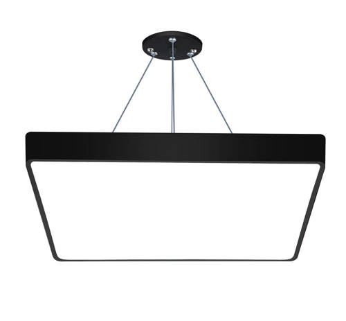 LPL-009 | Lampa sufitowa wisząca LED 50W | kwadratowa pełna | aluminium | CCD niemrugająca | 56x56x6