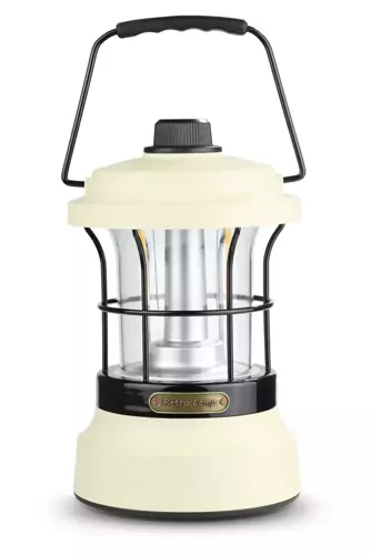 MY-880 | Lampka kempingowa LED w stylu retro z funkcją powerbanka | Płynna regulacja jasności i barwy | 3000mAh, 20-260lm, 5-120h, IPX6 | Biała