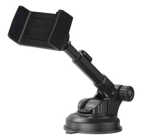 PSI-C054 | Samochodowy uchwyt do telefonu zaciskany z ramieniem teleskopowym | na szybę przednią