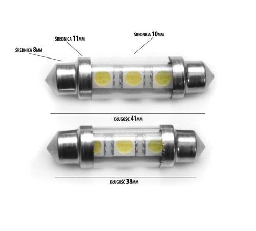 Żarówka samochodowa LED C5W 3 SMD 5050