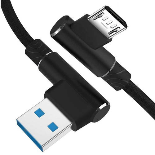 AM30 | Micro-USB 1M | Vinklad telefonladdning USB-kabel | Snabbladdning 3.0 2.4A