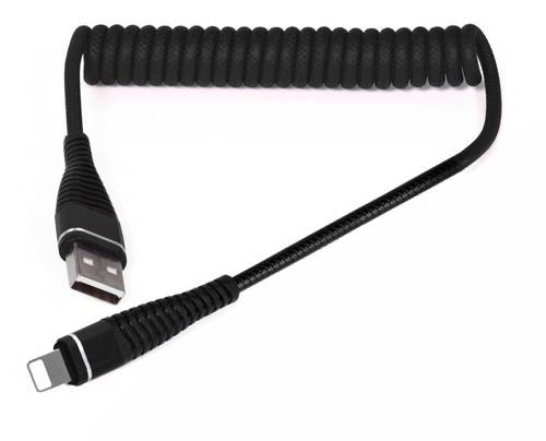 AM32 | Блискавка 1М | Спіральний USB кабель для зарядки телефону | Quick Charge 3.0 2.4A